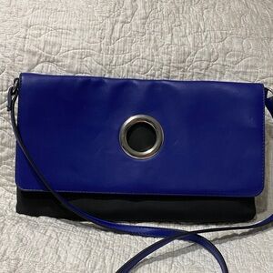 A New Day Blue and Black Crossbody Bag